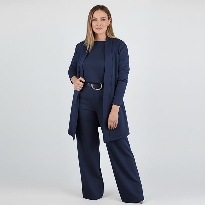 FLORIS 3-Piece Set Including Long Cardigan, Top, and Pants