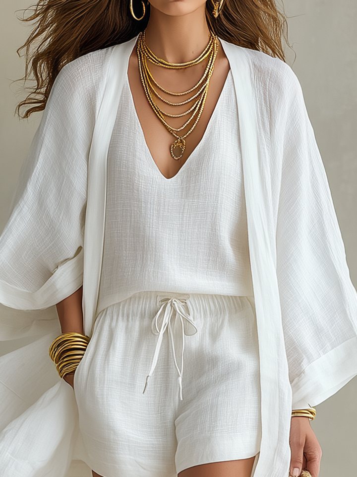 Noemie | Three-Piece Linen Set