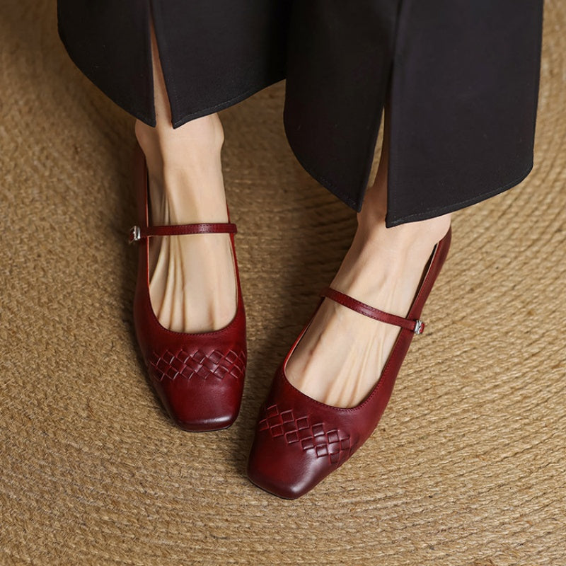 Verity | Square-Toe Mary Jane Flat