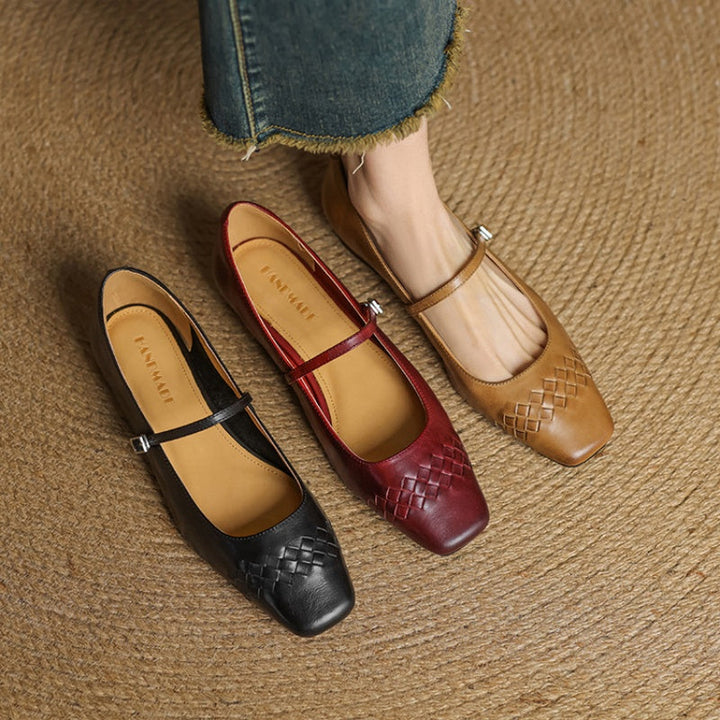 Verity | Square-Toe Mary Jane Flat
