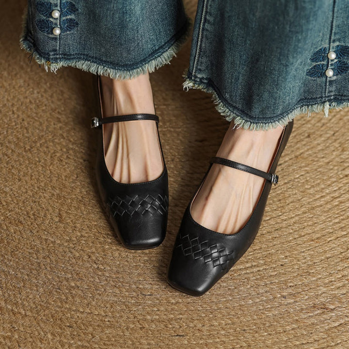 Verity | Square-Toe Mary Jane Flat