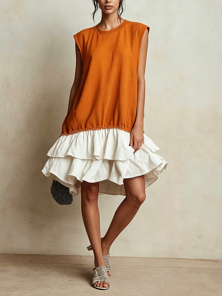 Ilaria | Casual Color-Block Vacation Dress, Relaxed Fit