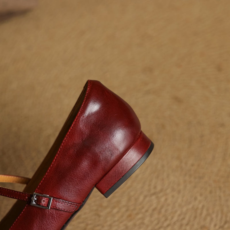 Verity | Square-Toe Mary Jane Flat