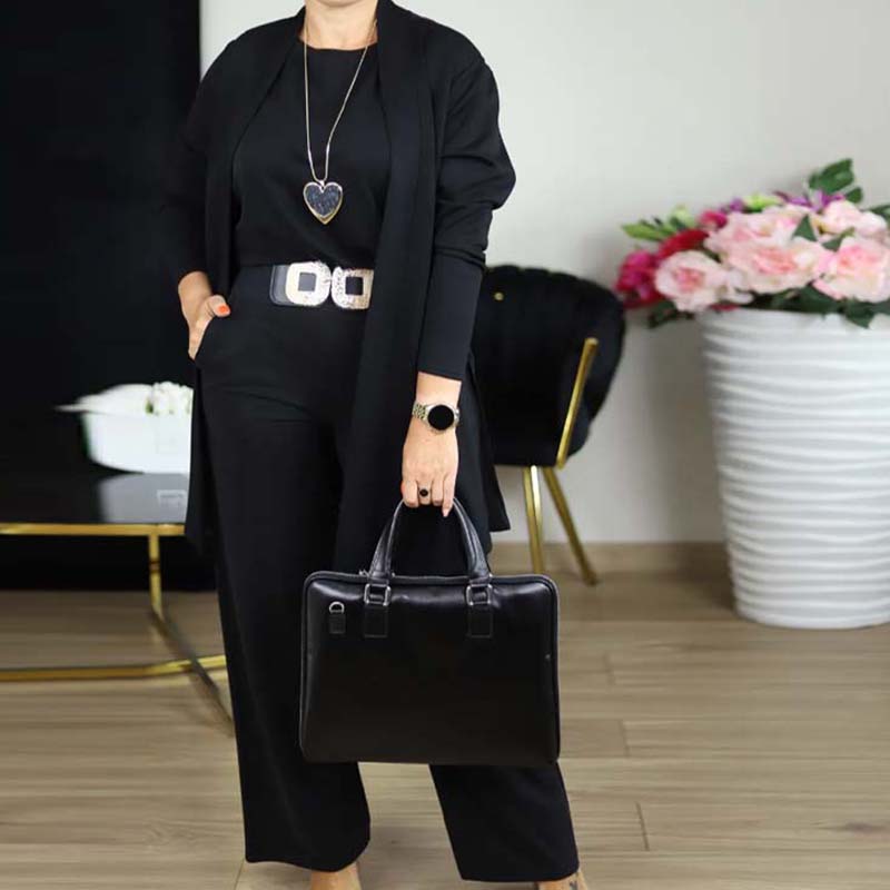 FLORIS 3-Piece Set Including Long Cardigan, Top, and Pants