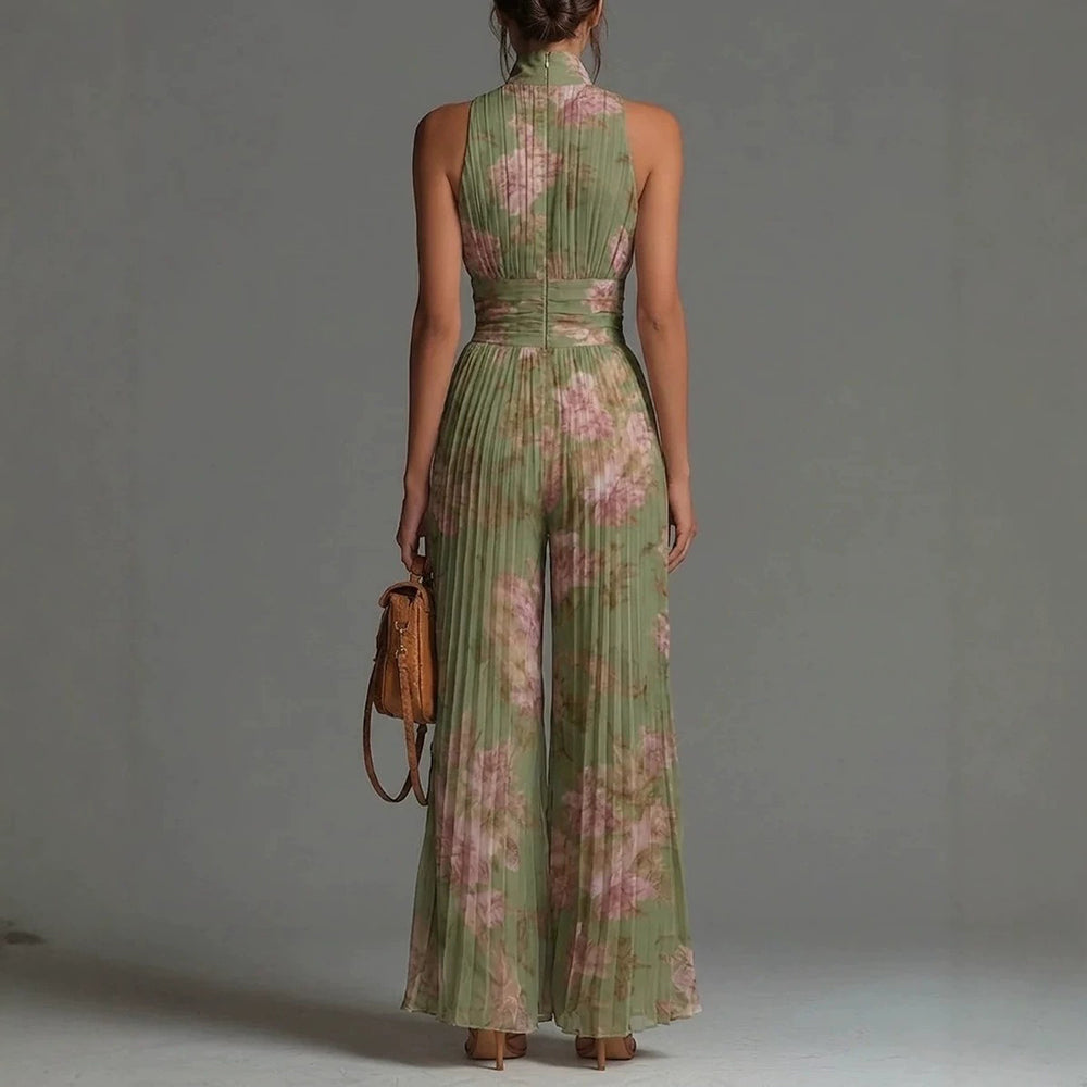 Sofia - Pleated Floral Jumpsuit