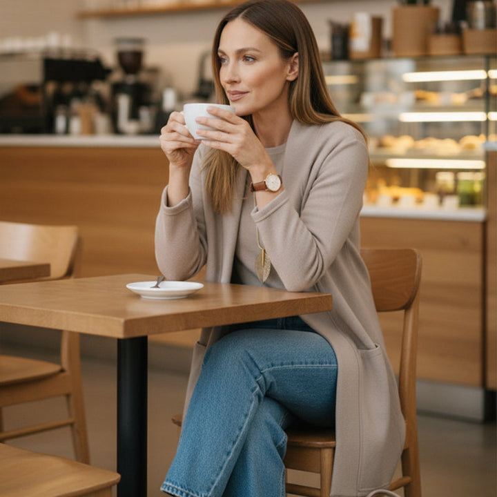 FLORIS 3-Piece Set Including Long Cardigan, Top, and Pants