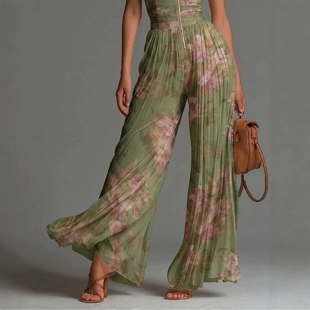 Sofia - Pleated Floral Jumpsuit