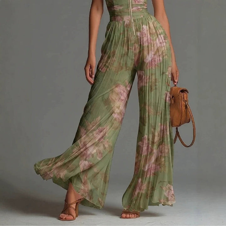 Sofia - Pleated Floral Jumpsuit