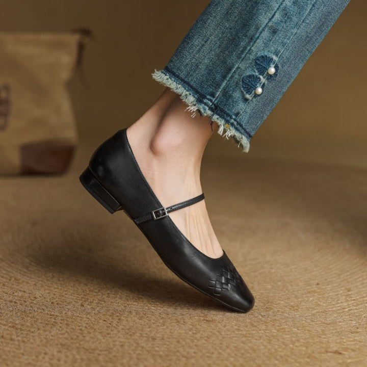 Verity | Square-Toe Mary Jane Flat