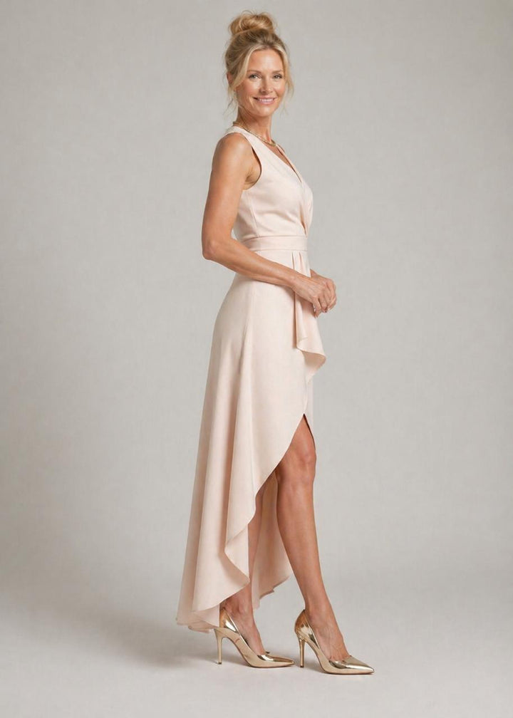 Stella & Grace™ |Midi Wrap Dress with V-Neck