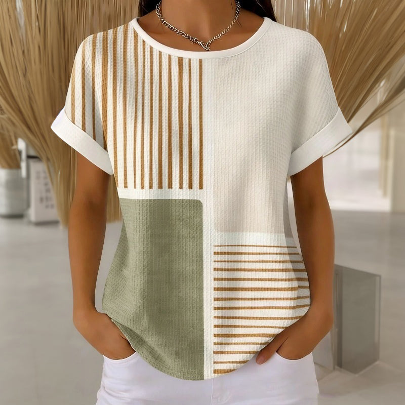 Élina™ | Color Block Striped Tee