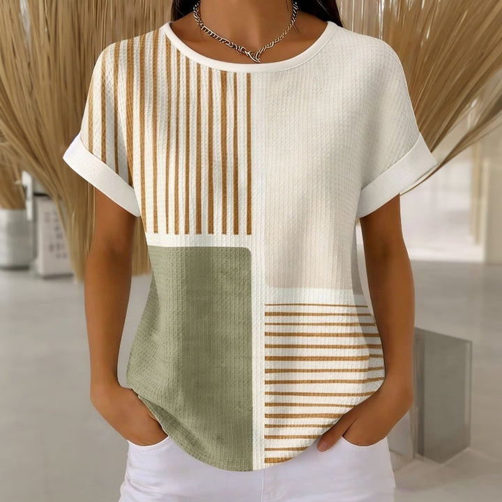 Élina™ | Color Block Striped Tee