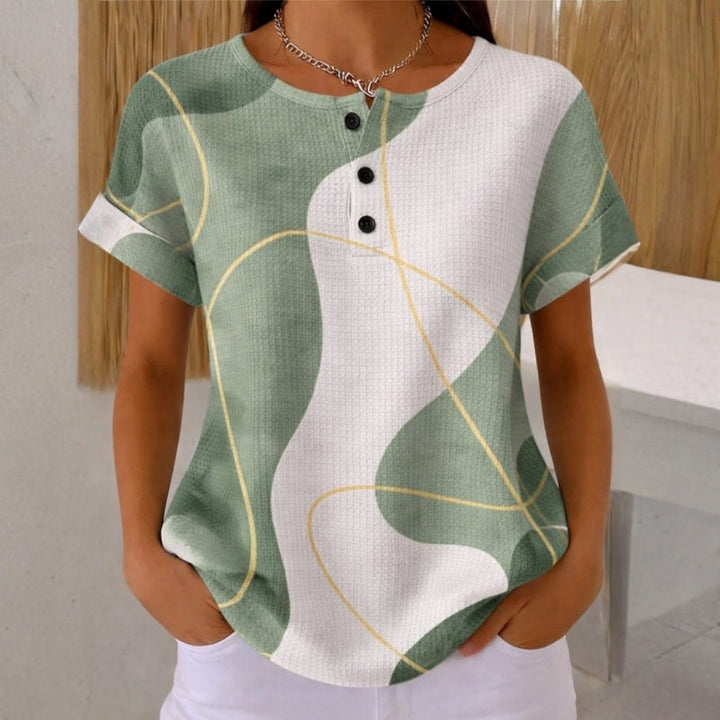 Anaïs™ | Stylish Color Block Casual Blouse