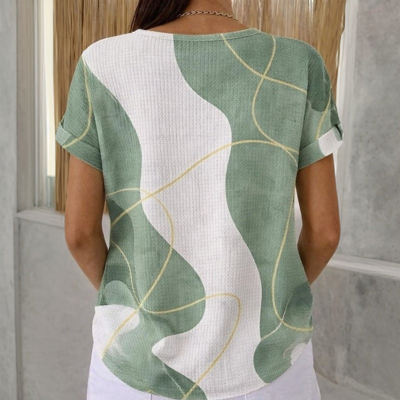 Anaïs™ | Stylish Color Block Casual Blouse