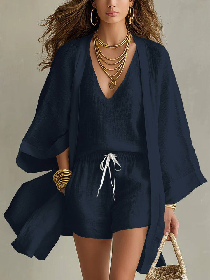 Noemie | Three-Piece Linen Set