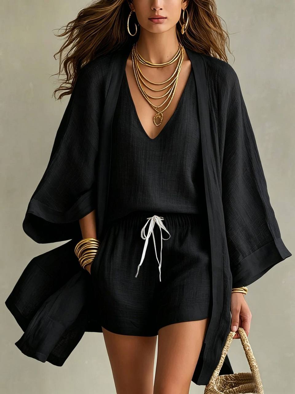 Noemie | Three-Piece Linen Set