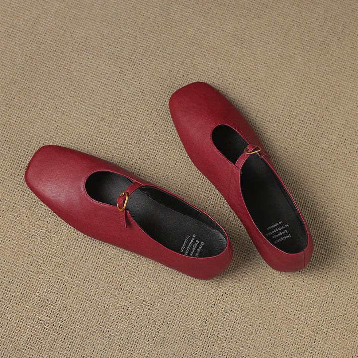 Elspeth | High-Vamp Mary Jane Flat