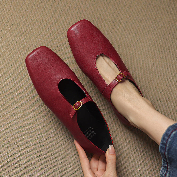 Elspeth | High-Vamp Mary Jane Flat