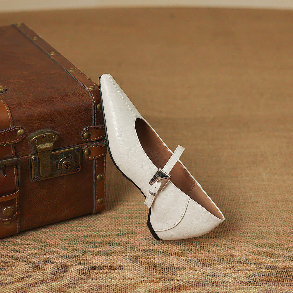 Tamsin | Pointed-Toe Mary Jane Flat