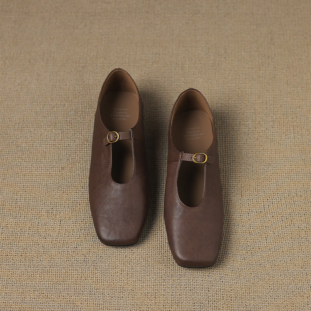 Elspeth | High-Vamp Mary Jane Flat