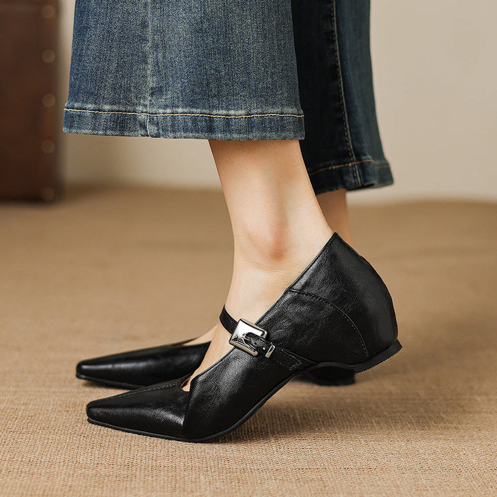 Tamsin | Pointed-Toe Mary Jane Flat