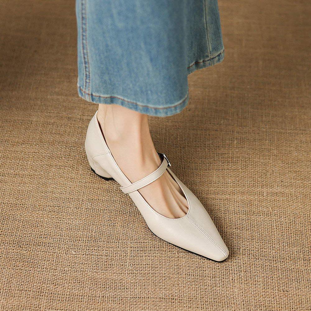 Tamsin | Pointed-Toe Mary Jane Flat