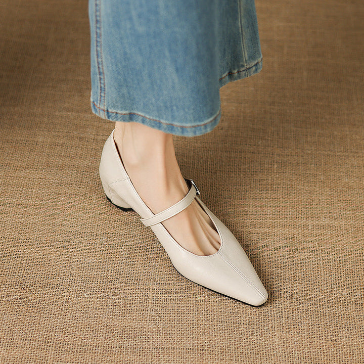 Tamsin | Pointed-Toe Mary Jane Flat