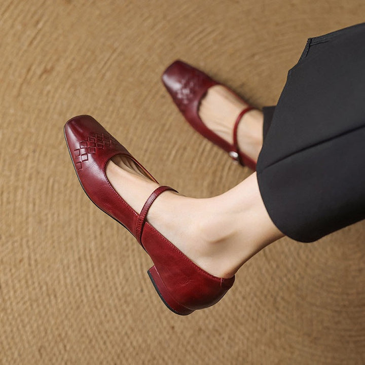 Verity | Square-Toe Mary Jane Flat