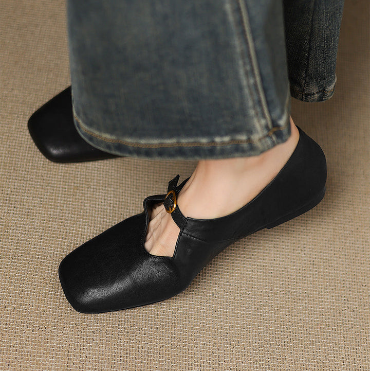 Elspeth | High-Vamp Mary Jane Flat