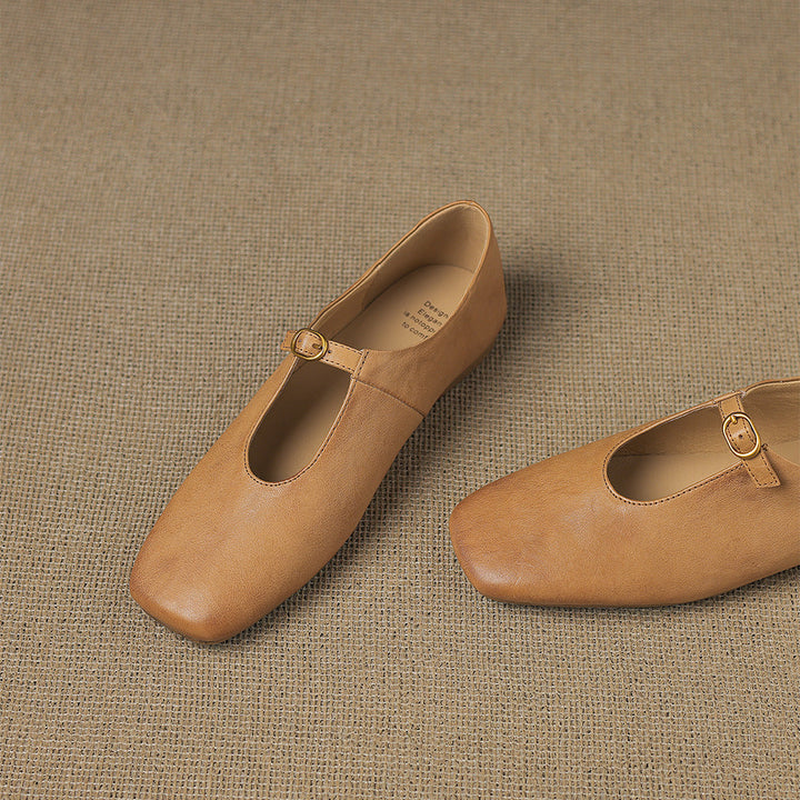 Elspeth | High-Vamp Mary Jane Flat