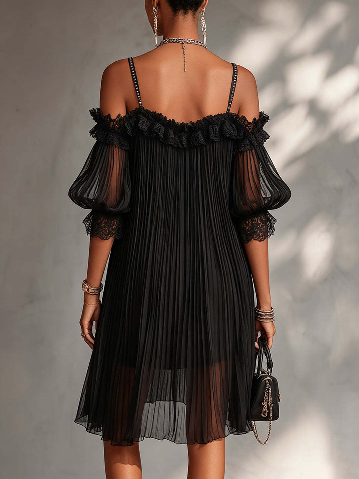 Aurora | Long Chiffon Dress with V-Neck
