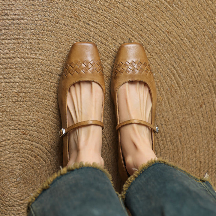 Verity | Square-Toe Mary Jane Flat