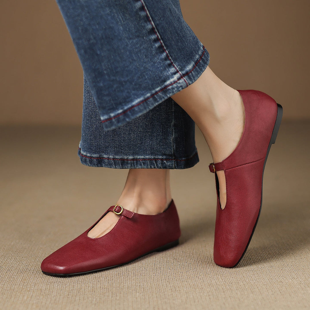 Elspeth | High-Vamp Mary Jane Flat