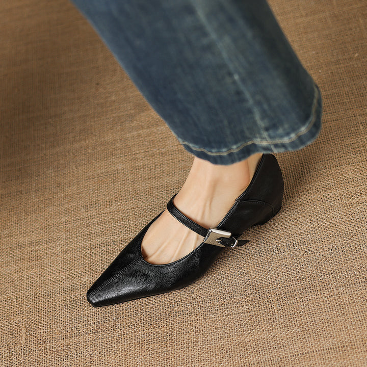 Tamsin | Pointed-Toe Mary Jane Flat