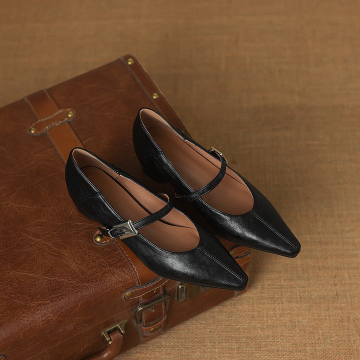 Tamsin | Pointed-Toe Mary Jane Flat