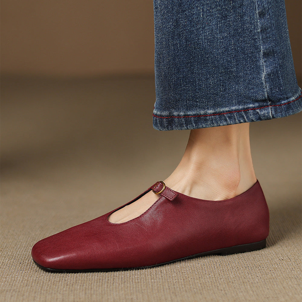 Elspeth | High-Vamp Mary Jane Flat