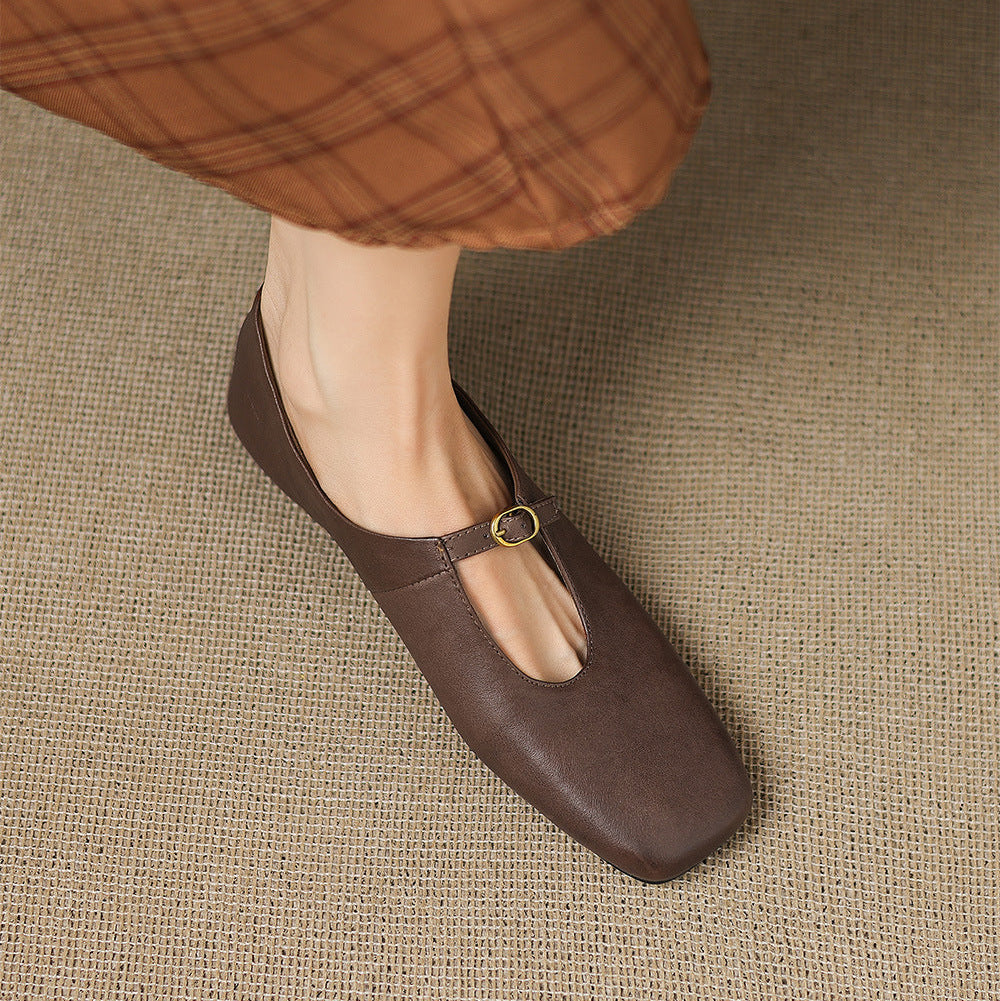 Elspeth | High-Vamp Mary Jane Flat