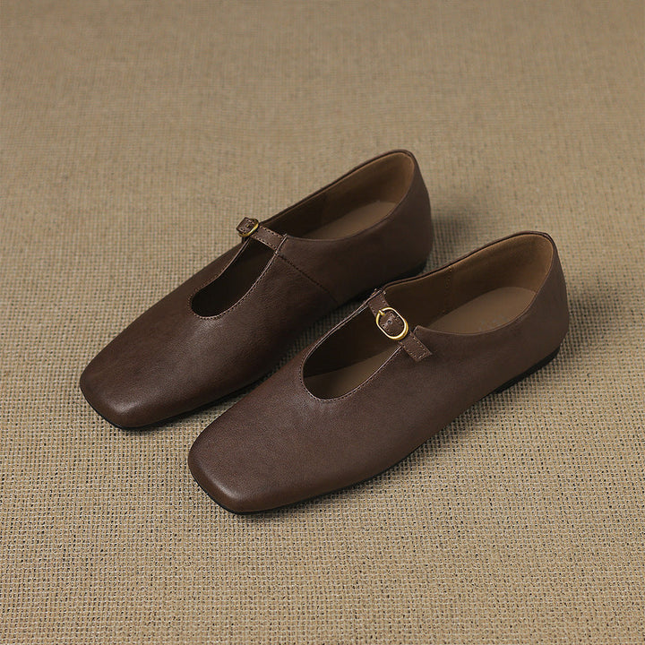Elspeth | High-Vamp Mary Jane Flat