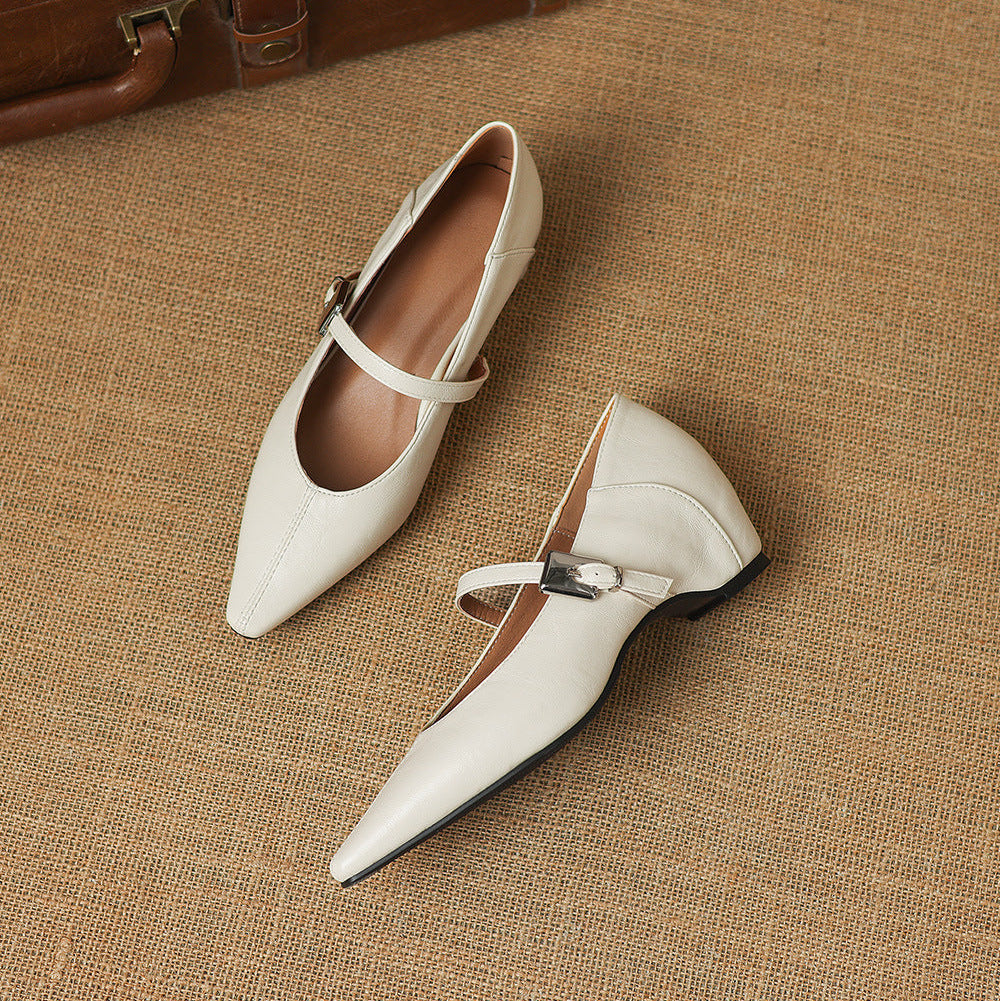 Tamsin | Pointed-Toe Mary Jane Flat
