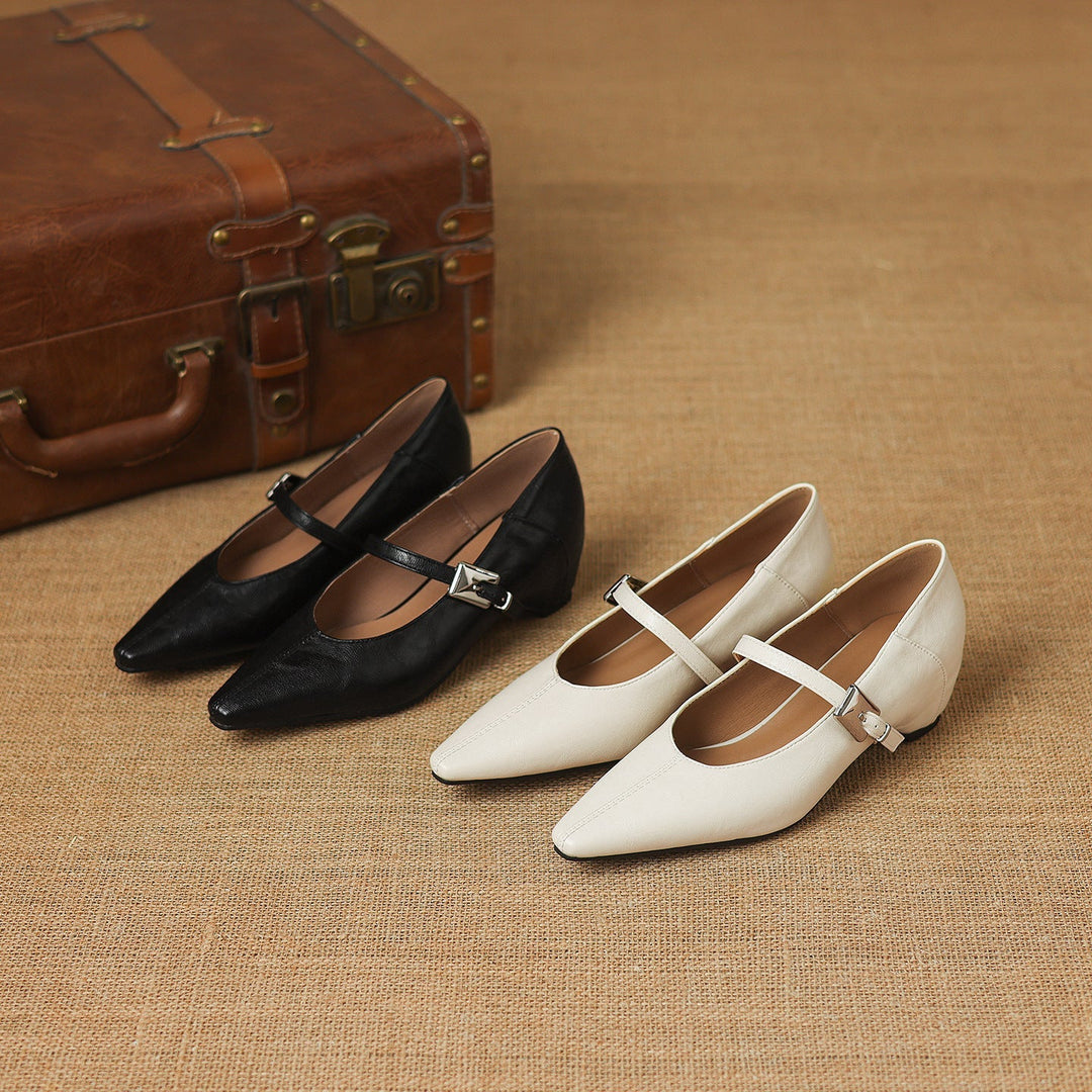 Tamsin | Pointed-Toe Mary Jane Flat