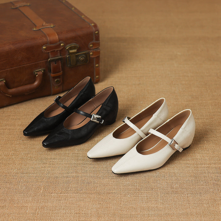 Tamsin | Pointed-Toe Mary Jane Flat