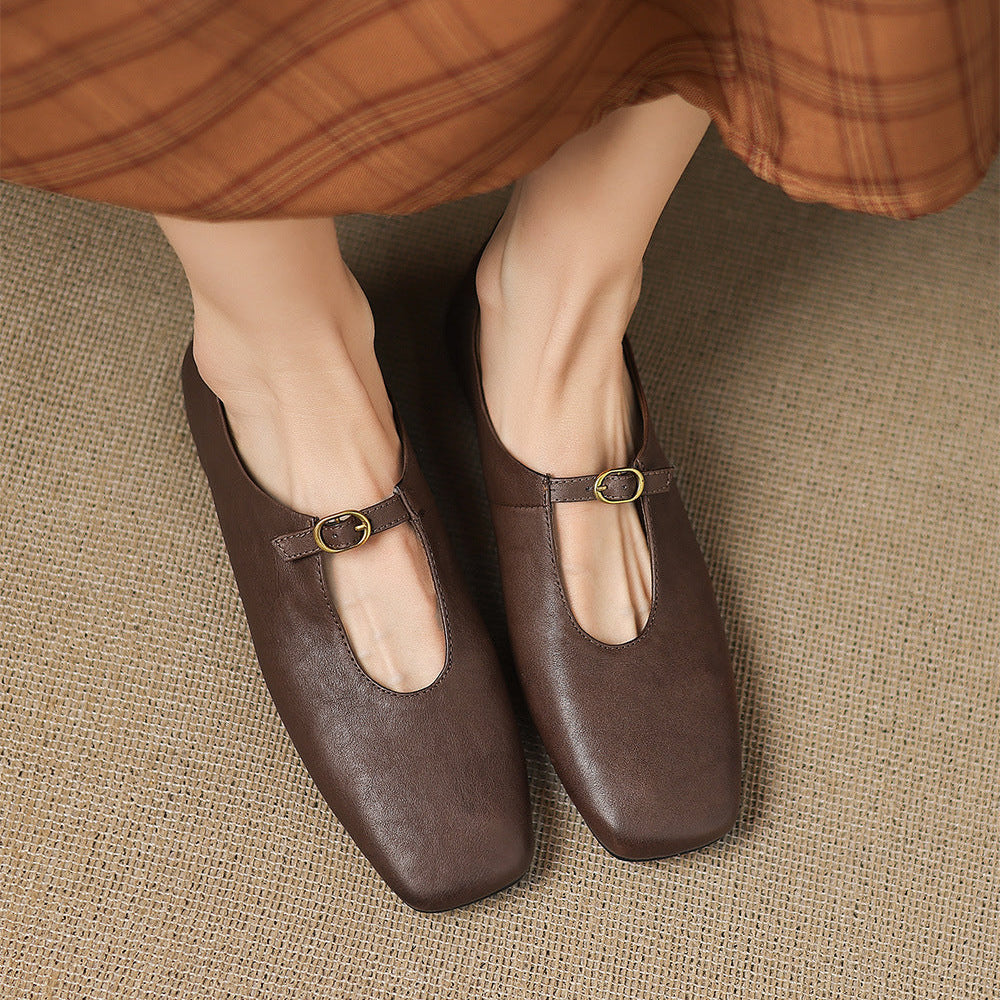 Elspeth | High-Vamp Mary Jane Flat