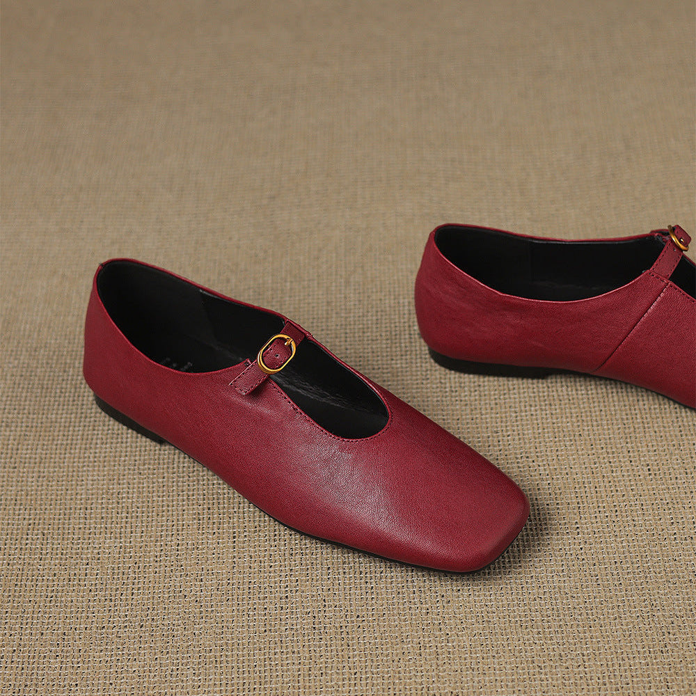 Elspeth | High-Vamp Mary Jane Flat