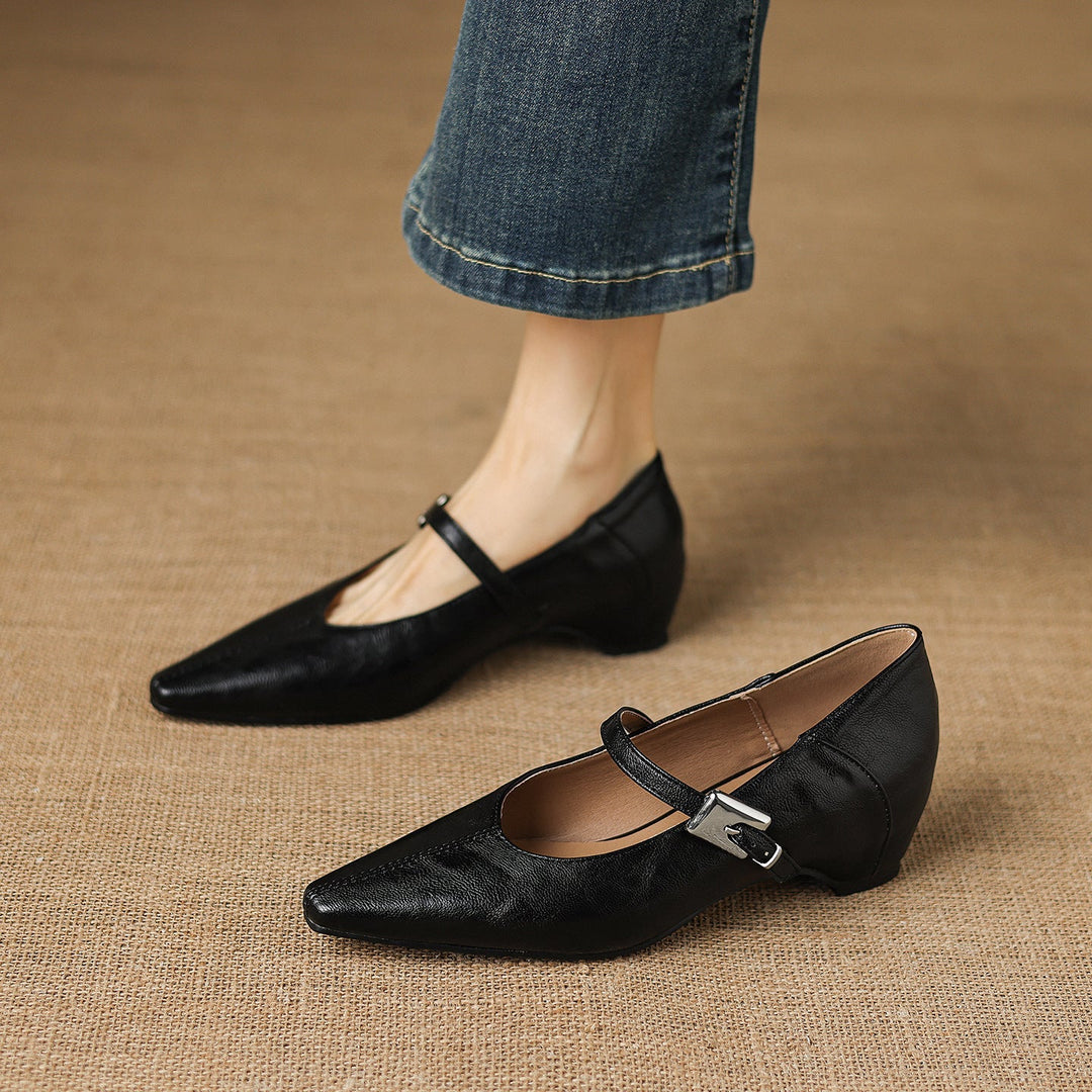 Tamsin | Pointed-Toe Mary Jane Flat