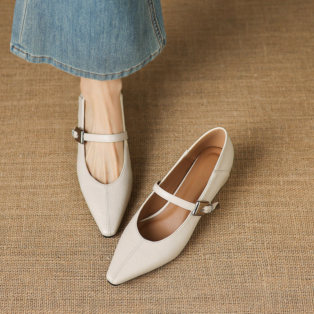 Tamsin | Pointed-Toe Mary Jane Flat