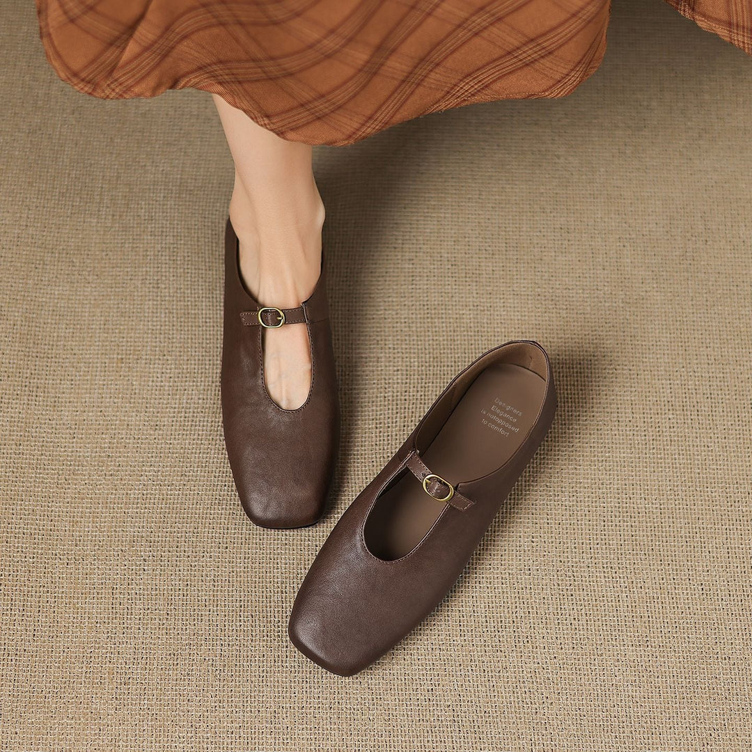 Elspeth | High-Vamp Mary Jane Flat