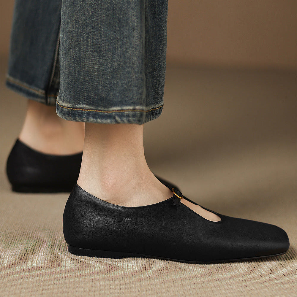 Elspeth | High-Vamp Mary Jane Flat