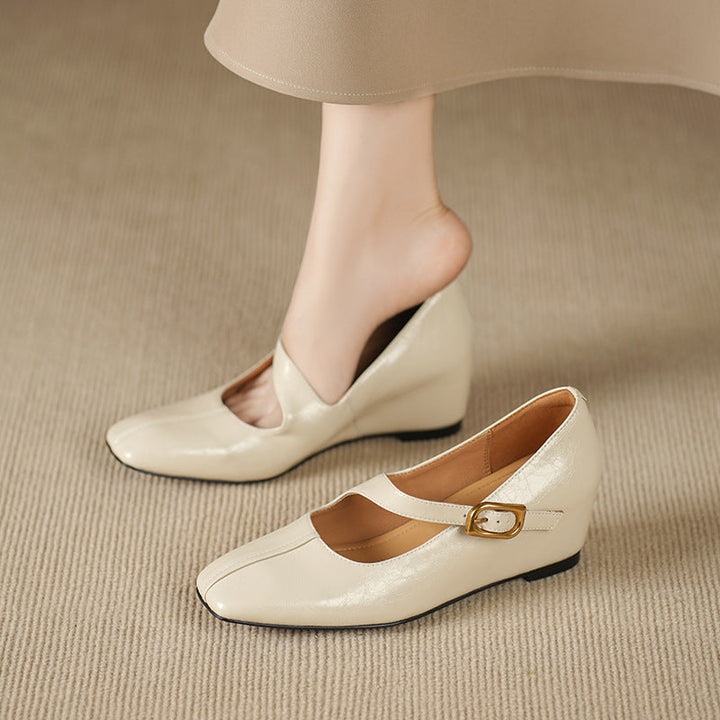 Viora | Genuine Leather Mary Jane Heels