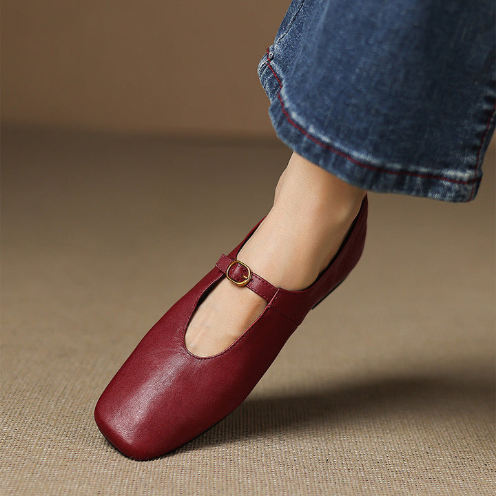 Elspeth | High-Vamp Mary Jane Flat