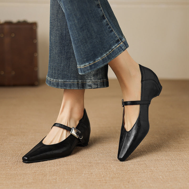 Tamsin | Pointed-Toe Mary Jane Flat